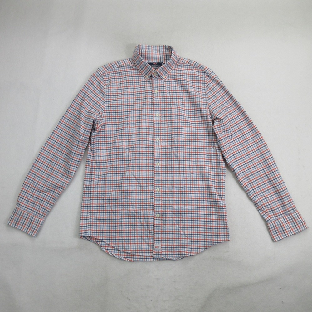Vineyard Vines Men's Shirt M Slim Fit Murray Plaid Check Button Down Stretch